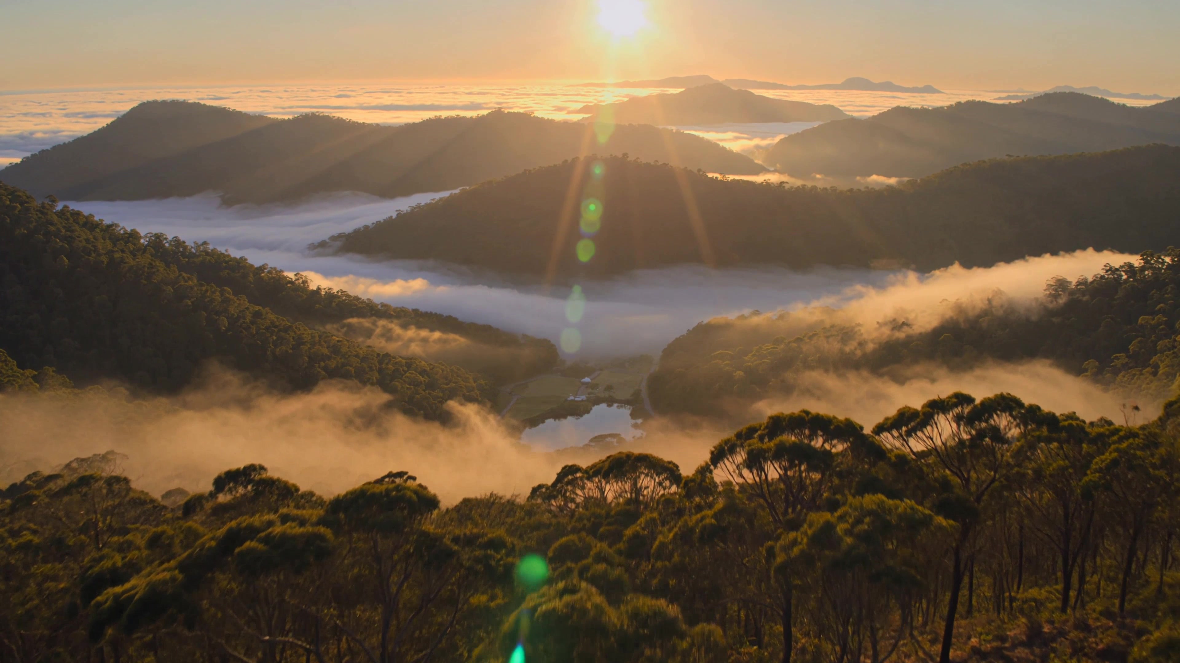Gold Coast hinterland at golden hour